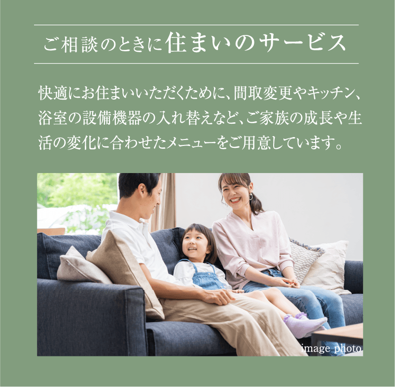 ご相談のときに住まいのサービス