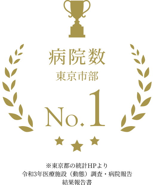 病院数 東京市部 No.1